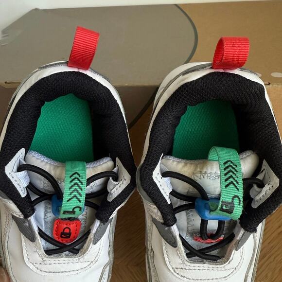 Nike Air Max 90 Toggle White/Black/Green Toddler Sneakers - SZ 8 C - Picture 6 of 15